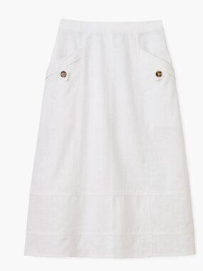 Cartolina Alice White Linen Skirt Size XS. NWT